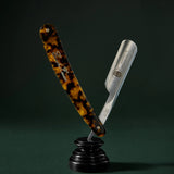 Barbarossa Straight Razor With Tortoise Shell Imitation Handle