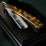 Barbarossa Straight Razor With Tortoise Shell Imitation Handle