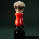 Red Resin Silvertip Shaving Brush