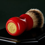 Red Resin Silvertip Shaving Brush